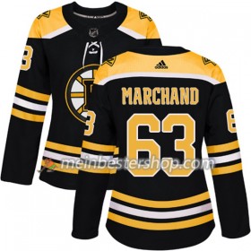 Boston Bruins Brad Marchand 63 Adidas 2017-2018 Schwarz Trikot Authentic - Dame